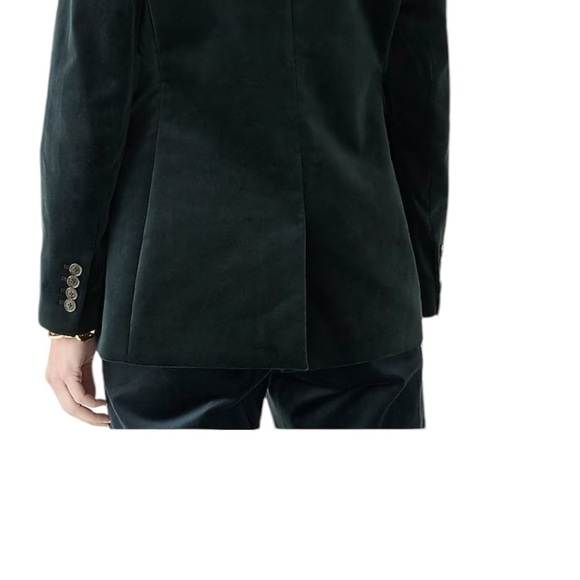 J.Crew Nipped-in Blazer in Stretch Velvet in Black Color Size 12 - Picture 2 of 13